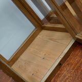 pair of faux oak shop display cabinets, circa 1920s