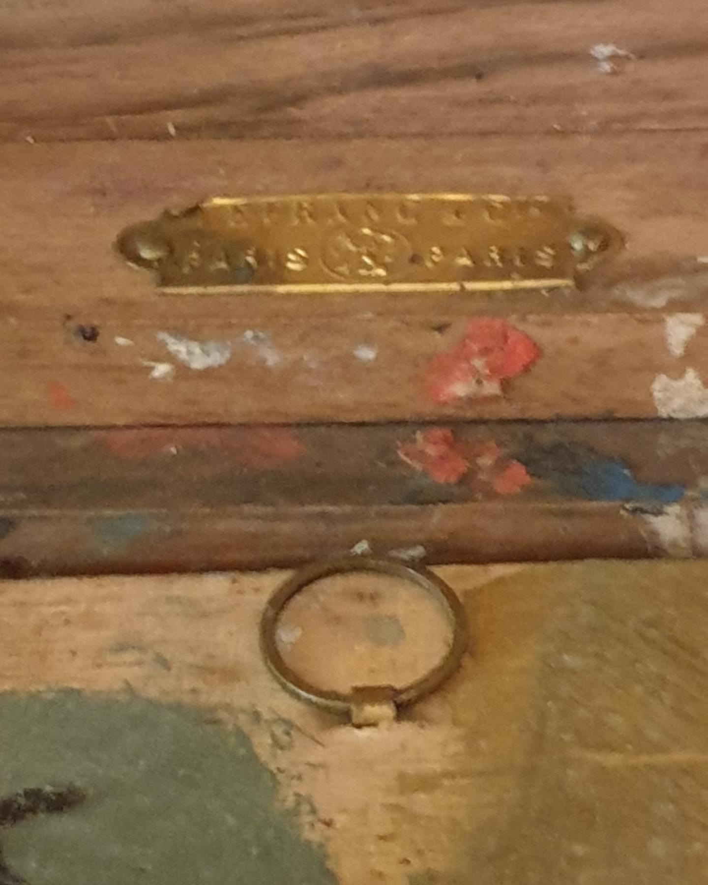 Ancienne boîte à peinture d'artiste