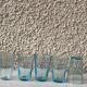 Carafe and 5 old blue glass liqueur glasses