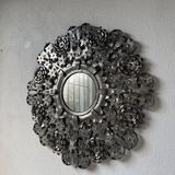 Vintage Mexican metal large mirror