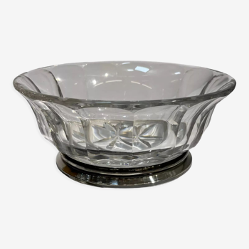 Crystal and solid silver salad bowl