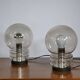 Space Age Design Glass Table Lamps by Glashütte Limburg, Set of 2, 1970s