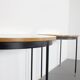 Pair of Italian Sunburst Veneered Consoles / Side Tables, 1960s