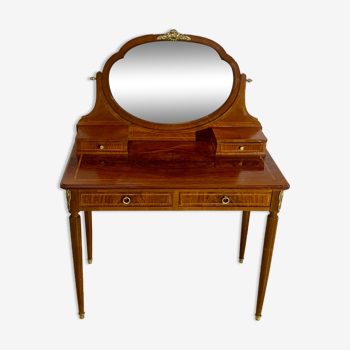 Louis XVI style dressing table in rosewood marquetry