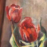 Tableau bouquet aux tulipes