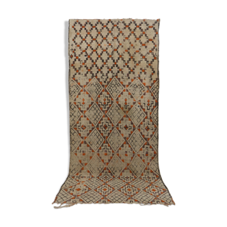 Tapis marocain beni ouarain ancien  185 x 417 cm