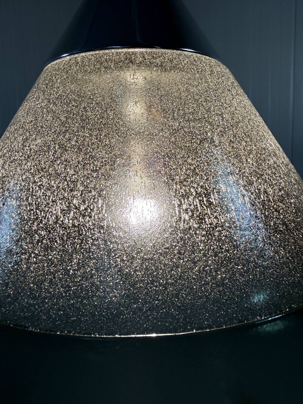Peill & Putzler cone shaped glass hanging lamp, Germany