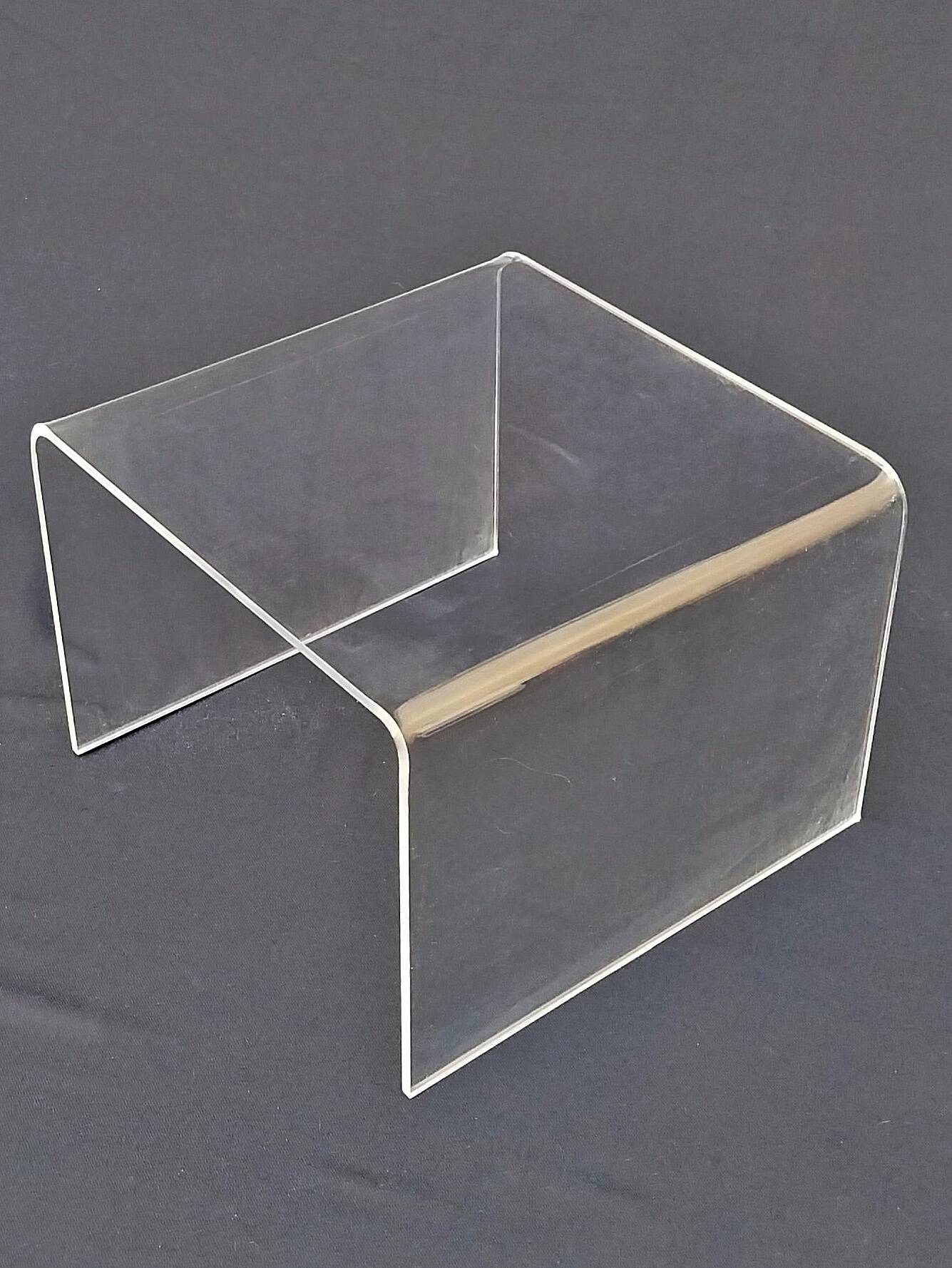 3 Nesting tables signed David Lange transparent plexiglass coffee tables design 70