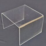 3 Nesting tables signed David Lange transparent plexiglass coffee tables design 70