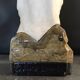Statue of the holy virgin in hand-painted plaster signed lance 44 cm