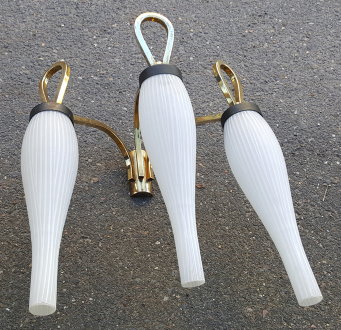 Wall light triple lights, Lunel, Royal Production, vintage, 50s