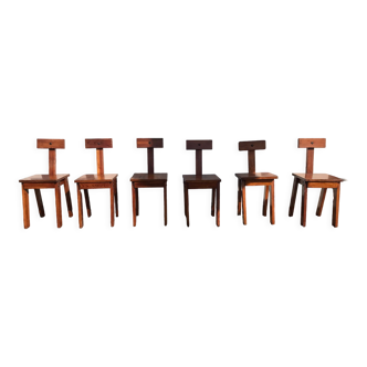 6 chairs t brutalist ski resort circa 1960