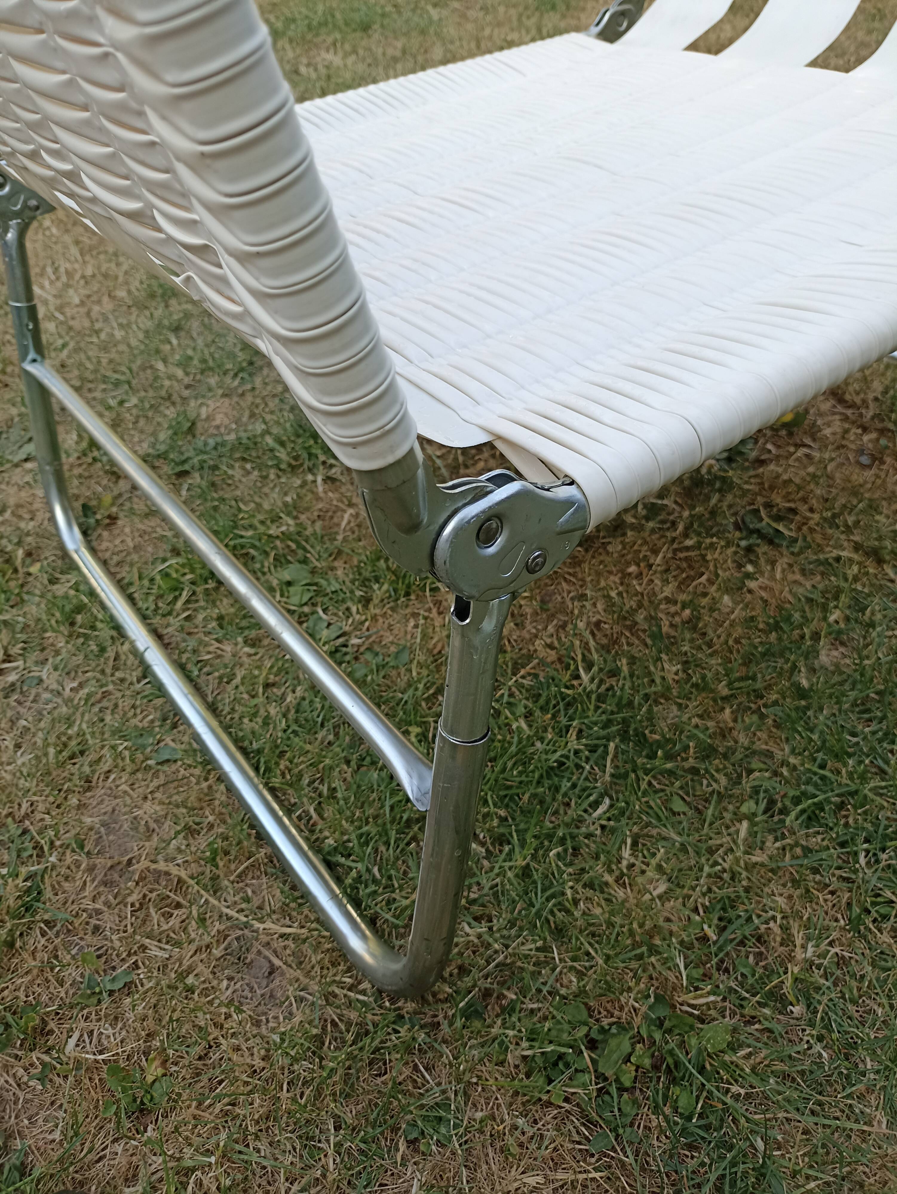 Sunbathing vintage sunbed