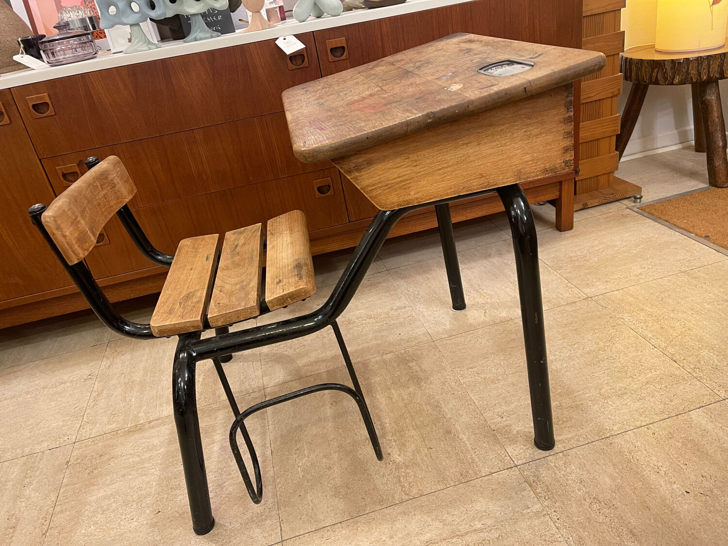 Vintage school desk – DeLagrave Paris, 1950