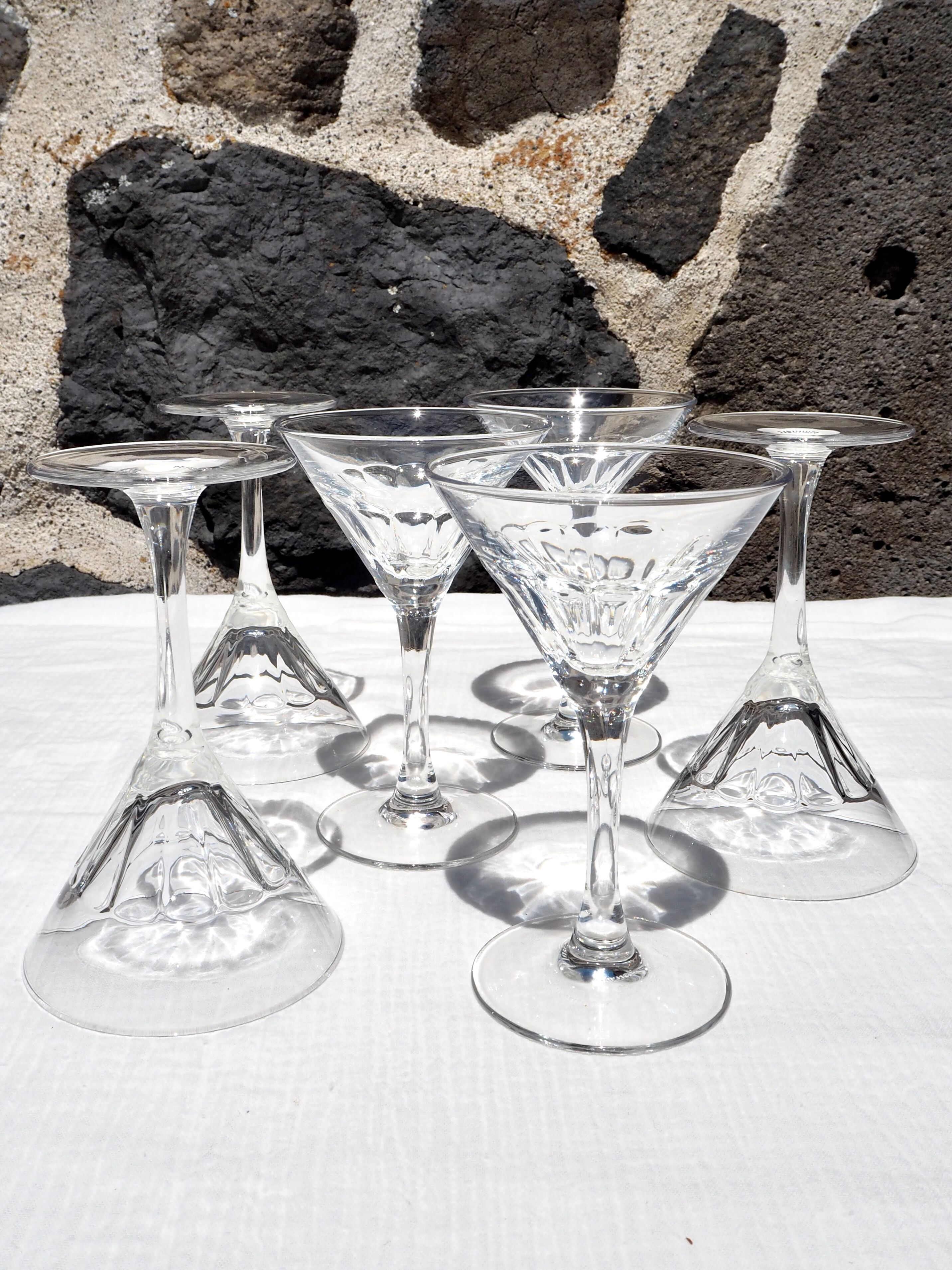 Set of 6 martini glasses