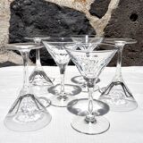 Set of 6 martini glasses