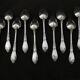 12 small Silver Metal Spoons Art Nouveau - Adolphe Boulenger