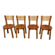 Pine chairs 80s set of 4