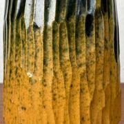 Danish studio pottery vase from the mid-20th century by Ernst Pottery, Faxe, 1960s.
