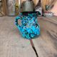 Vase style La Roue Vallauris – vintage turquoise ceramic