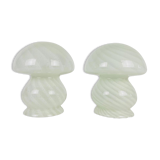 Pair of mushroom glass lamps from Murano Vetri dArte, Italy 70s