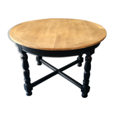 Table ronde à rallonge intégrée