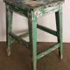 Old stool, green, wabi-sabi