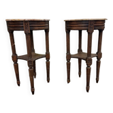 Pair of LXVI style pedestal tables