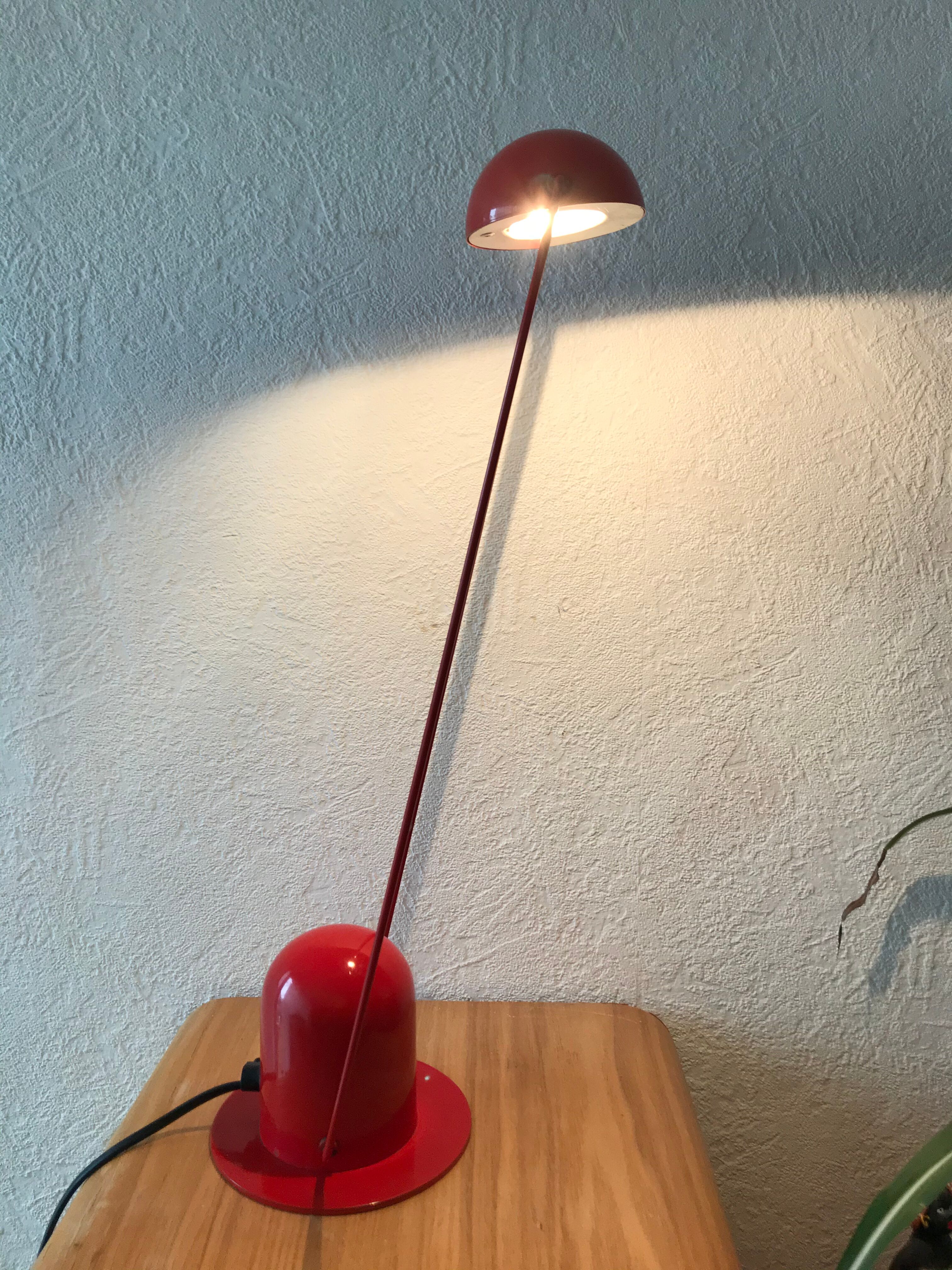Vintage red articulated lamp