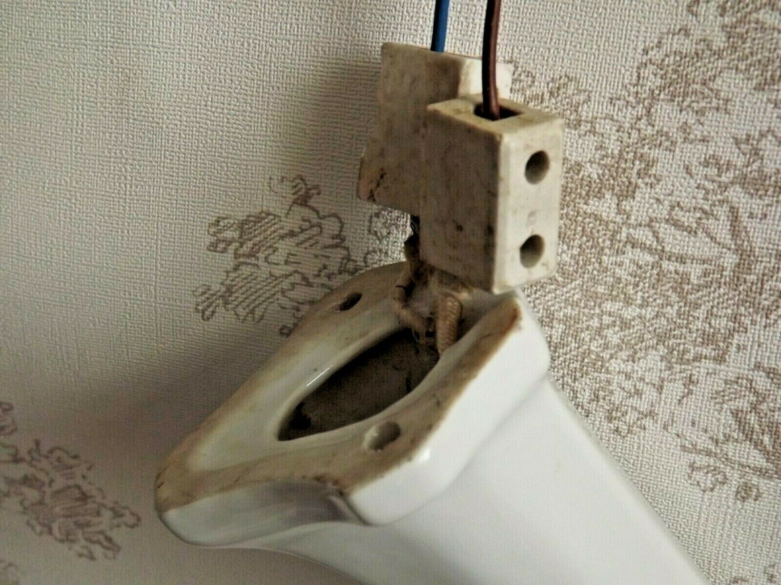 Français antique art déco style porcelaine blanche applique murale simple et ombre