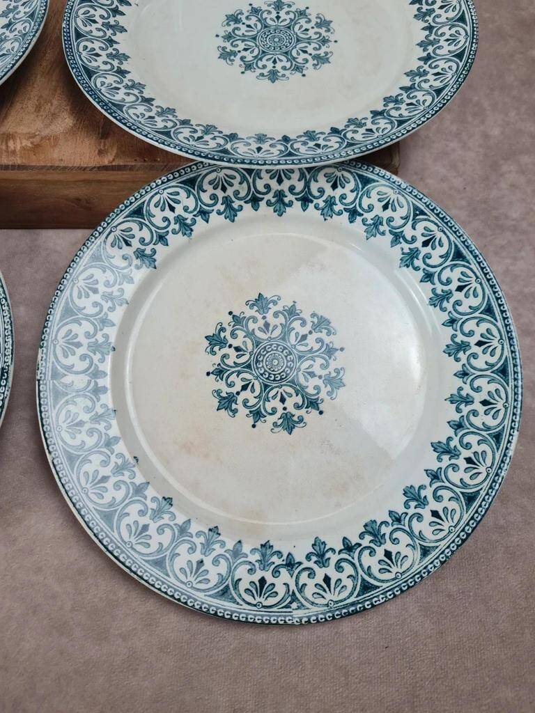 Set of 6 flat plates Badonviller – "oriental" model