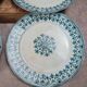 Set of 6 flat plates Badonviller – "oriental" model