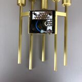 Brass Italian Stillovo Style Theatre Wall Ceiling Light Sconces, Italy, 1970s