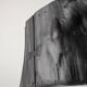 Wabi-Sabi black ebonised wood stool with butterfly joints