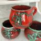 Vintage Italy handmade glazed ceramic cups