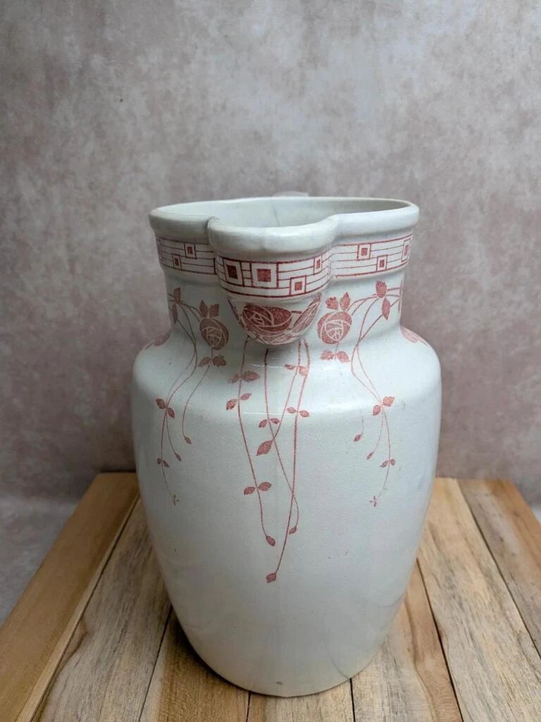 Old ironstone jug from Creil and Montereau, Rosen model.