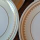 6 dessert plates A. Lanternier Limoges – gold decoration, 1950s