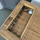 Table basse vintage en rotin