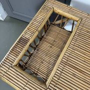 Table basse vintage en rotin