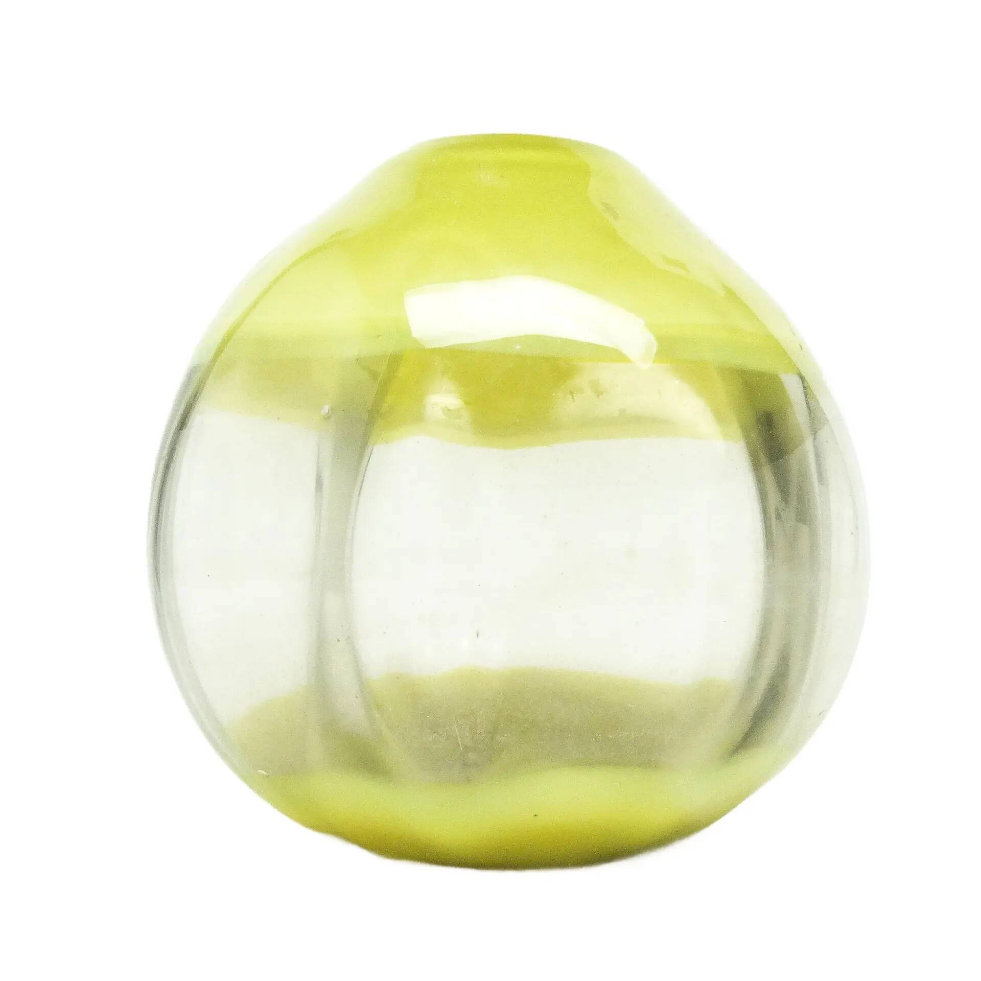 Optical vase, pressed glass, design by J. Drost, HSG Ząbkowice, Poland, 1970s