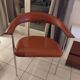 Chaise en cuir et inox Fasem