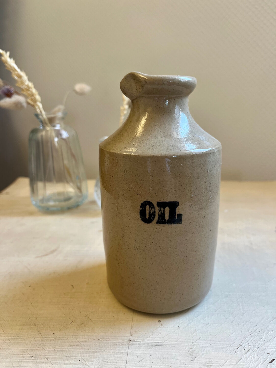Vintage Pearsons stoneware oil pot