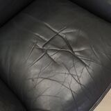 Leather armchair, Italian design, 1960s, production: Italy