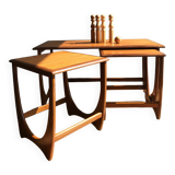 Sets of 3 teak coffee tables edition G plan from the 1960s.