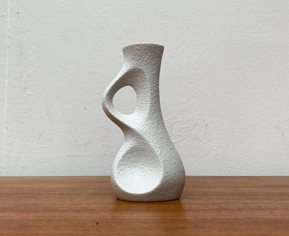 White sculptural vases by Peter Müller for Sgrafo Modern, 1960s, set of 6.
