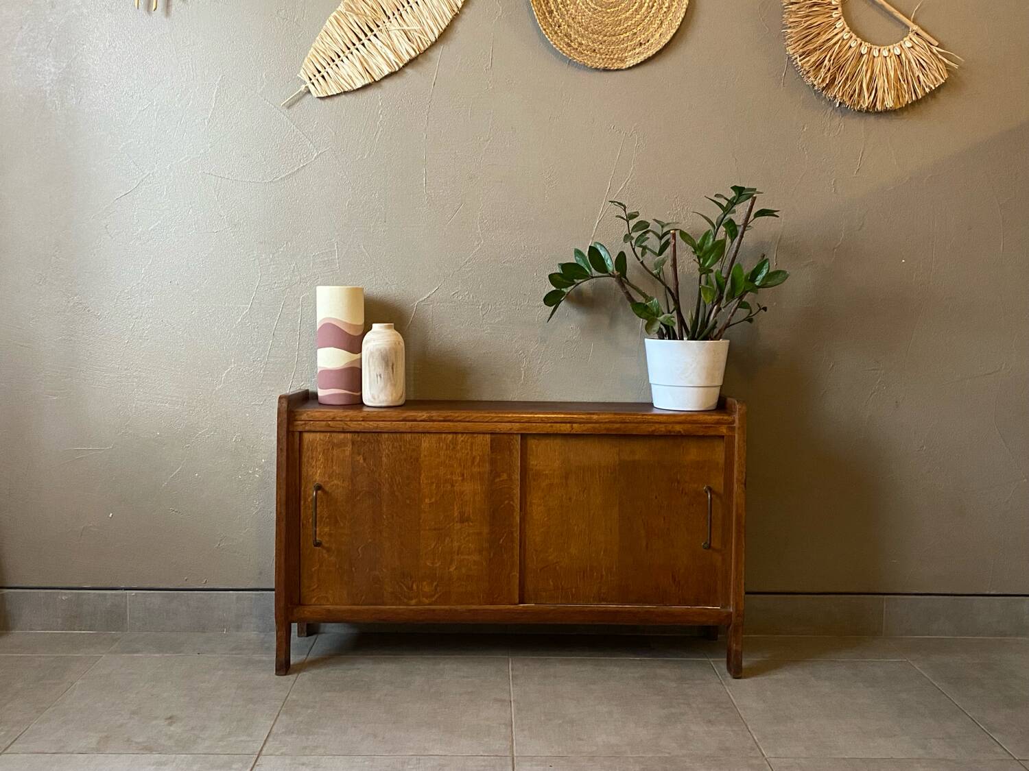 Small vintage wooden storage unit