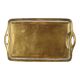 Vintage Oriental Brass Tray with Floral Decoration, 50 cm