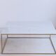 Square coffee table in white marble Ibiza