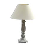 Pied de lampe à poser en bois patiné