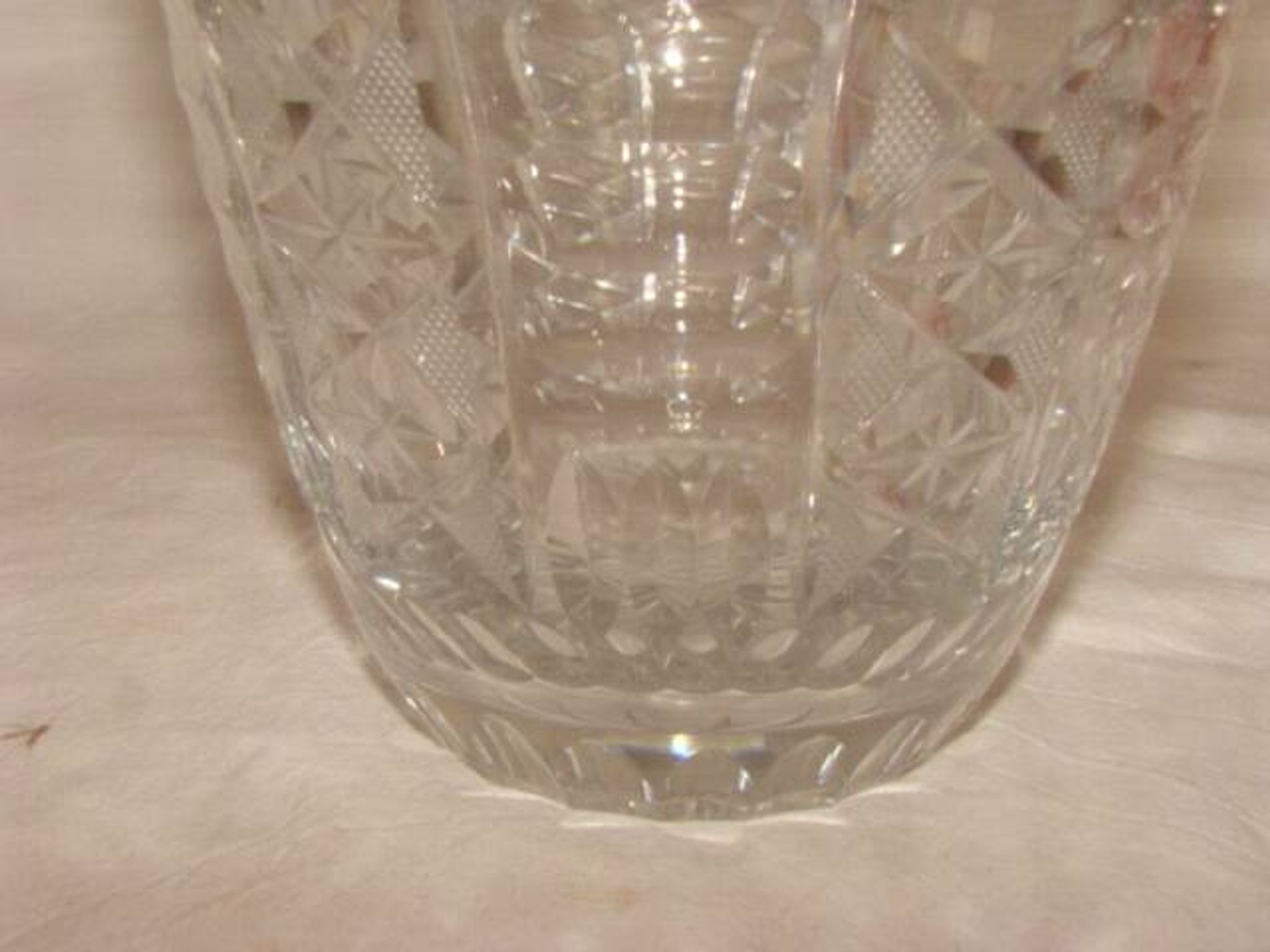 Vase en cristal taillé de Bohème, années 70